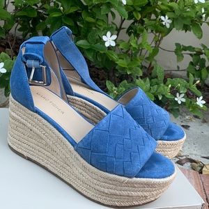Marc Fisher Blue Wedges